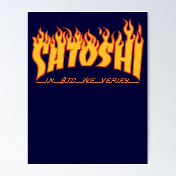 Item preview, SATOSHI in BTC we verify T-Shirt designed and sold by bembureda.