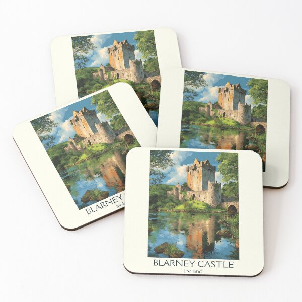 Item preview, Blarney Castle Poster – Historic Castle & Leafy Lakeside Reflection designed and sold by TuncGK.