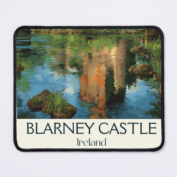 Item preview, Blarney Castle Poster – Historic Castle & Leafy Lakeside Reflection designed and sold by TuncGK.
