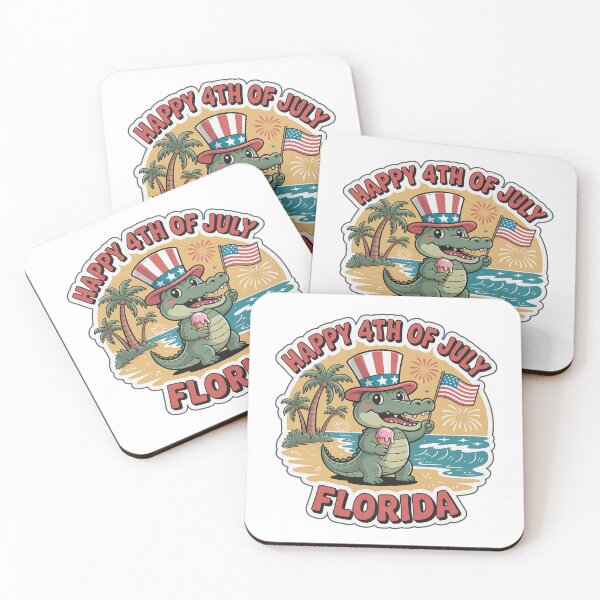 Item preview, Chibi Alligator 4th of July Florida Sticker | Vintage Patriotic Design designed and sold by Nuist25.