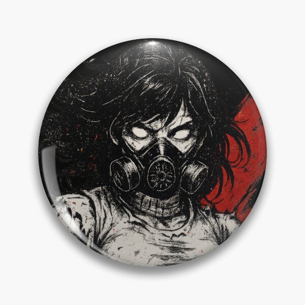 Item preview, Apocalyptic Fitness Queen – Gas Mask Muscle Girl Grunge Art designed and sold by Hirvipelto.