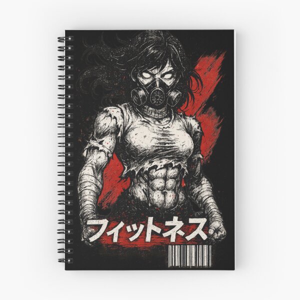 Aperçu de l'œuvre Reine du fitness apocalyptique – Fille musclée avec masque à gaz, art grunge créée et vendue par Hirvipelto.