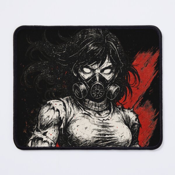 Item preview, Apocalyptic Fitness Queen – Gas Mask Muscle Girl Grunge Art designed and sold by Hirvipelto.