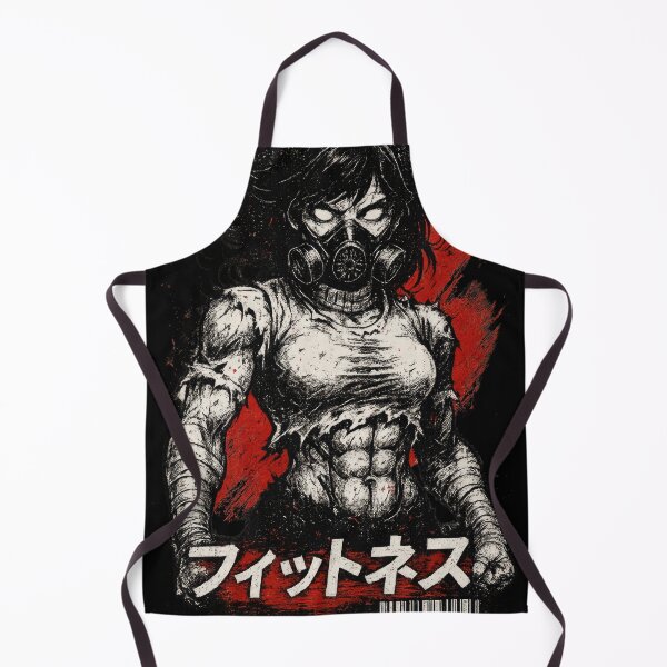 Item preview, Apocalyptic Fitness Queen – Gas Mask Muscle Girl Grunge Art designed and sold by Hirvipelto.