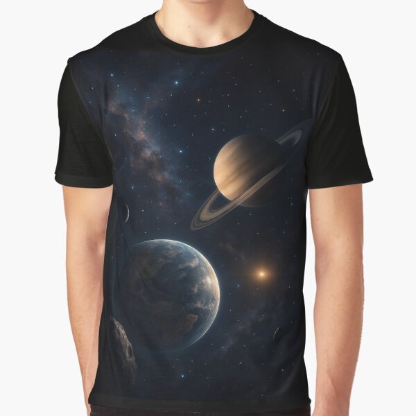 Item preview, Stunning Realistic Outer Space Planetscape designed and sold by ClearSkyThreadz.