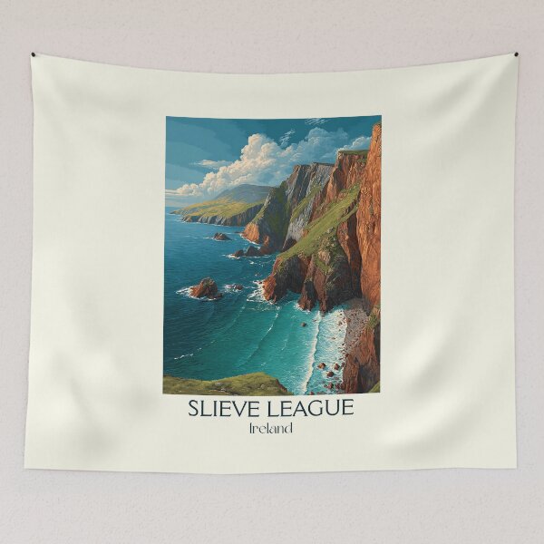 Item preview, Slieve League Poster – Dramatic Sea Cliffs & Wild Atlantic Waves designed and sold by TuncGK.