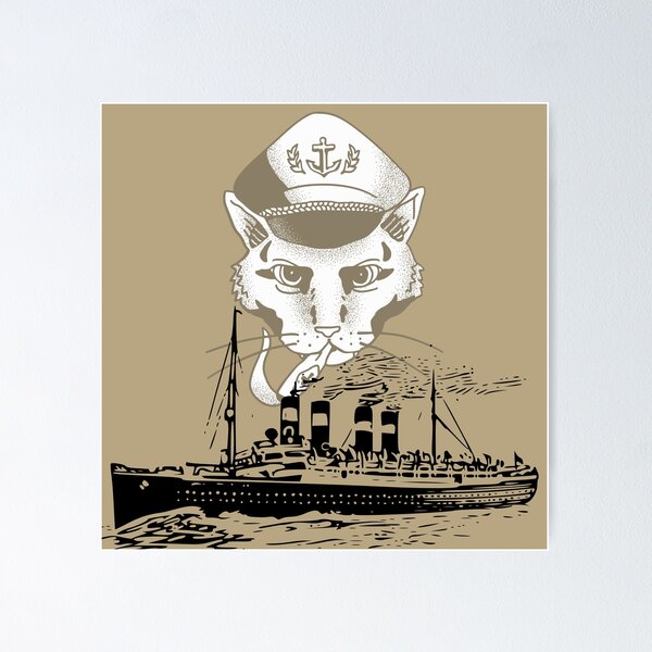 Item preview, Captain Cat designed and sold by browncis1shop.