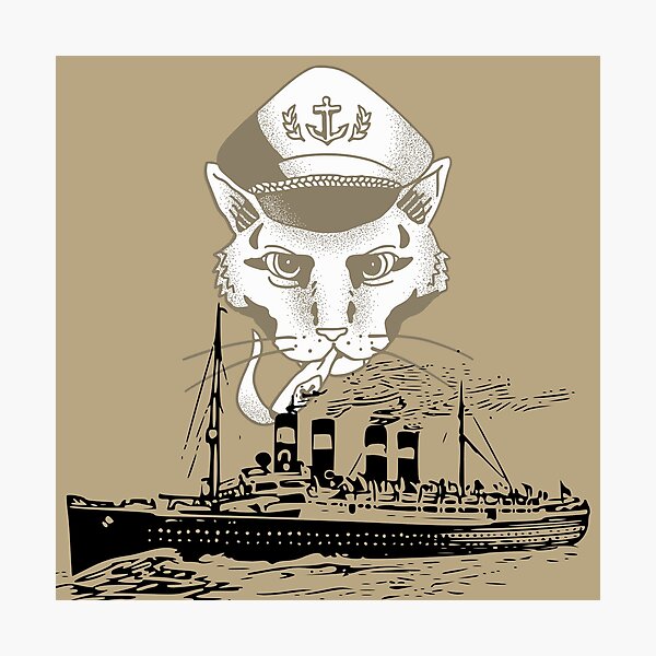 Item preview, Captain Cat designed and sold by browncis1shop.