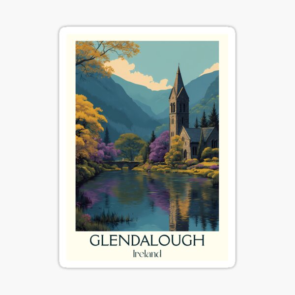 Item preview, Glendalough Poster – Historic Monastery & Peaceful Lakeside Valley designed and sold by TuncGK.