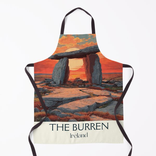 Item preview, The Burren Poster – Ancient Stones & Limestone Landscape at Sunset designed and sold by TuncGK.