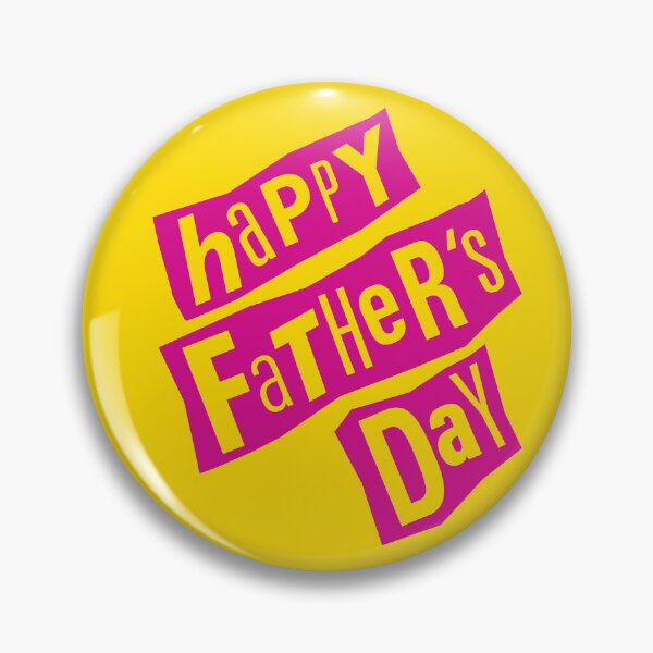 Item preview, Punk Happy Father's Day – Yellow Letters on Cutout Bright Pink designed and sold by Rodney's Marketplace.