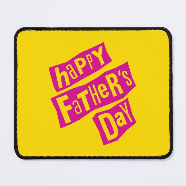 Item preview, Punk Happy Father's Day – Yellow Letters on Cutout Bright Pink designed and sold by Rodney's Marketplace.