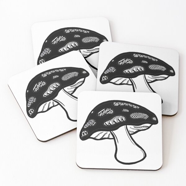 Item preview, Tribal Mushroom Black and White designed and sold by Steeb757.