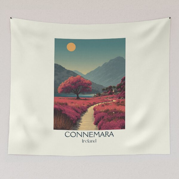 Item preview, Connemara Poster – Heather Fields & Lone Tree at Sunset designed and sold by TuncGK.
