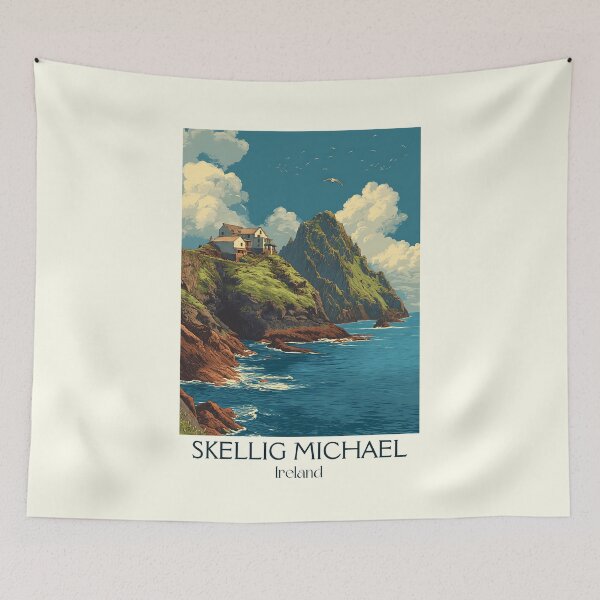 Item preview, Skellig Michael Poster – Remote Monastery & Wild Atlantic Isle designed and sold by TuncGK.