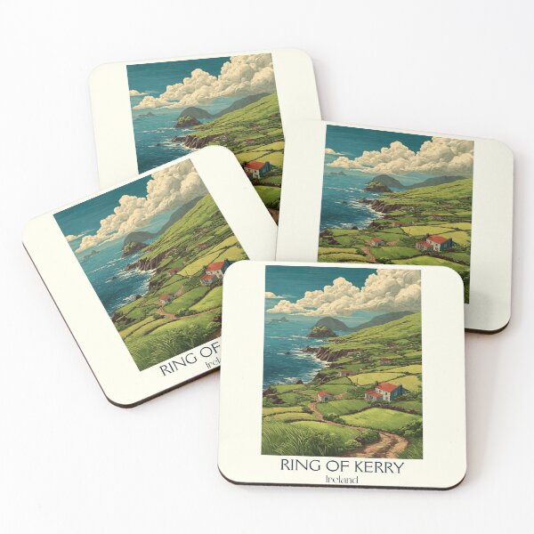 Item preview, Ring of Kerry Poster – Scenic Coastal Drive & Rolling Green Hills designed and sold by TuncGK.