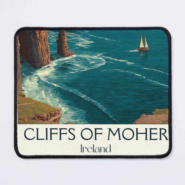 Item preview, Cliffs of Moher Poster – Towering Sea Cliffs & Atlantic Vistas designed and sold by TuncGK.