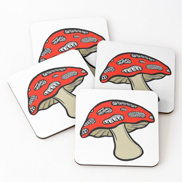 Item preview, Tribal Red Mushroom designed and sold by Steeb757.