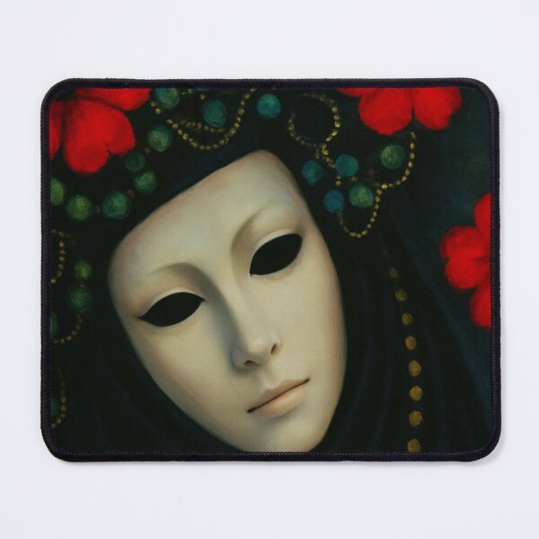 Item preview, Enigmatic Mask with Red Flowers designed and sold by MaPerle.