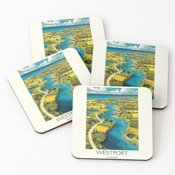 Item preview, Westport Poster – Riverside Town & Iconic Mountain View designed and sold by TuncGK.