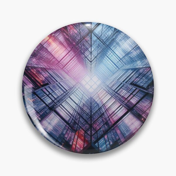 Item preview, Stunning Glass Building Reflection Photo – Abstract AI Art with Light Play for Urban Style & Modern Accessories designed and sold by knalpot-design.