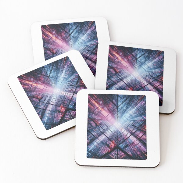 Item preview, Stunning Glass Building Reflection Photo – Abstract AI Art with Light Play for Urban Style & Modern Accessories designed and sold by knalpot-design.