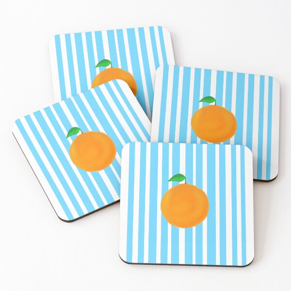 Item preview, orange with blue stripe background  designed and sold by kittyjn.