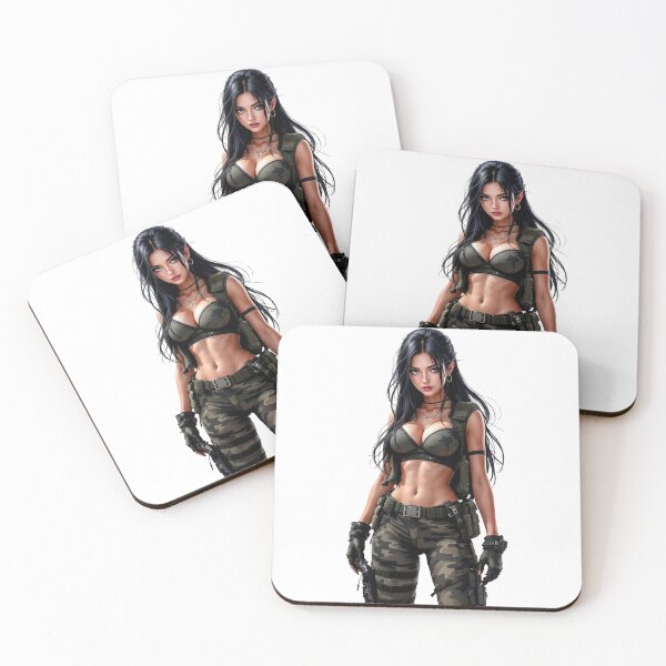 Item preview, Combat Girl in Camo | Tactical Badass Warrior Look designed and sold by NovaProArt.