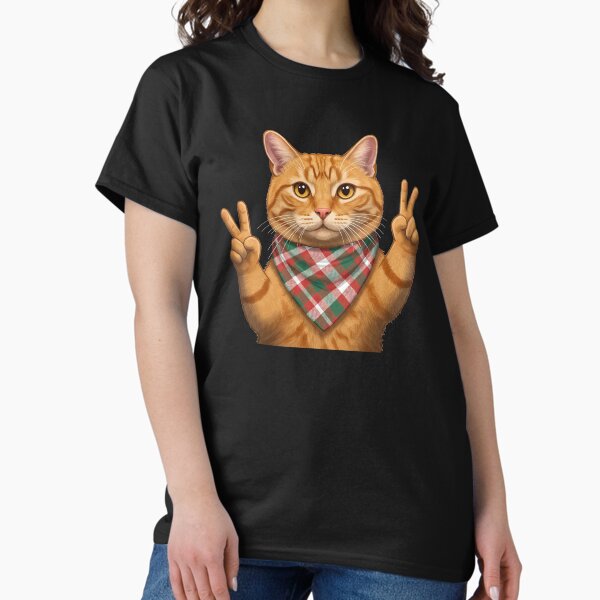 Item preview, Orange Cat Peace Sign designed and sold by Designbyhy.