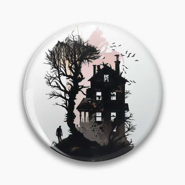 Item preview, Haunted House Silhouette designed and sold by ShadowAndSlate.