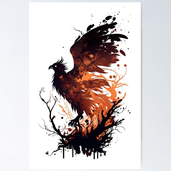 Item preview, Phoenix Rising From the Ashes Silhouette designed and sold by ShadowAndSlate.