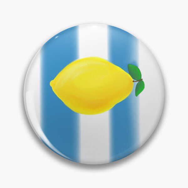 Item preview, lemon on striped background designed and sold by kittyjn.
