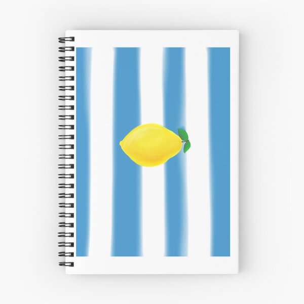 Item preview, lemon on striped background designed and sold by kittyjn.