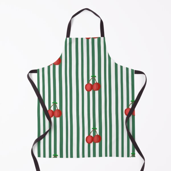 Item preview, cherries on striped background designed and sold by kittyjn.