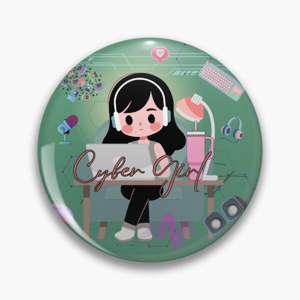 Artikelvorschau, Cyber Girl Vibes – Digitales Geek-Girl entworfen und verkauft von MadeByKriss.