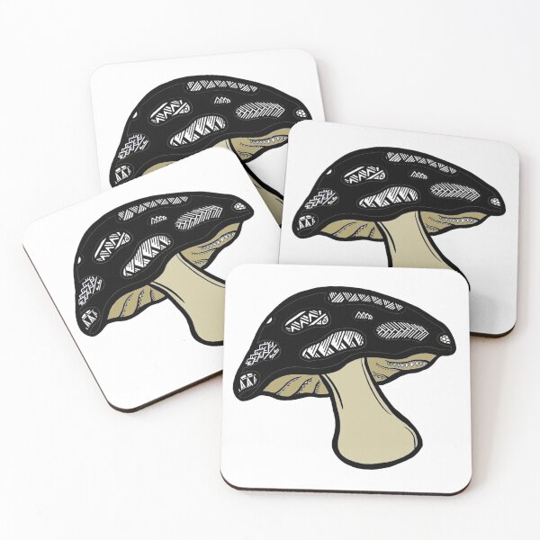 Item preview, Tribal Black Mushroom designed and sold by Steeb757.