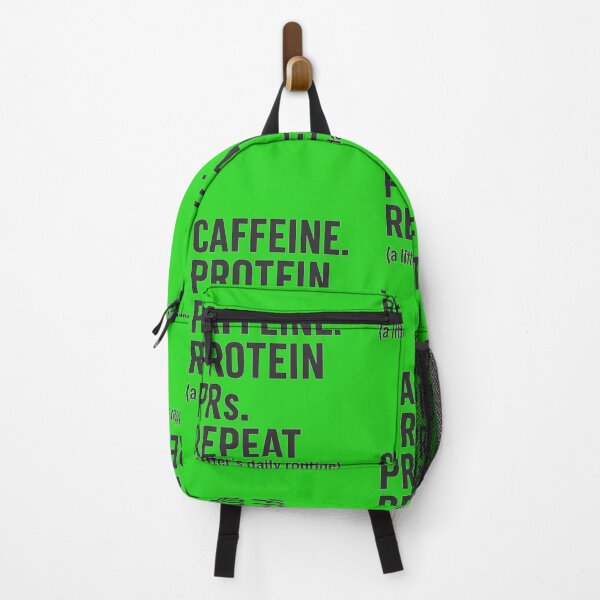 Item preview, Caffeine Protein PRs Repeat – Lifter’s Daily Routine Funny Gym Quote Design designed and sold by Jason123za.