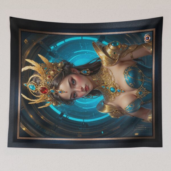 Item preview, Fantasy Portrait Of The Striking Drusilla Lyccia In Opulent Adornments Mesmerizing AI Concept Art by Xzendor7 designed and sold by Xzendor7 Digital Art Creations.
