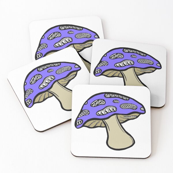 Item preview, Tribal Light Blue Mushroom designed and sold by Steeb757.