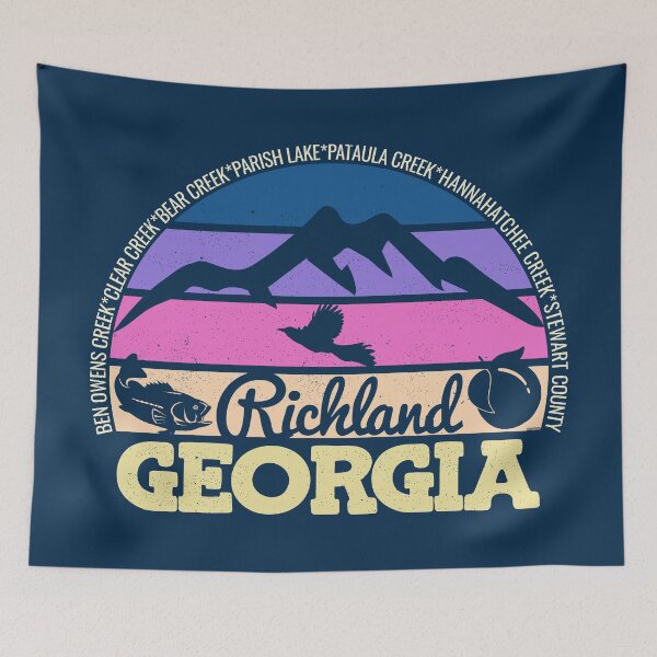 Item preview, Richland Georgia Sunset Retro Vintage Local Pride Logo designed and sold by CRHPOD20.