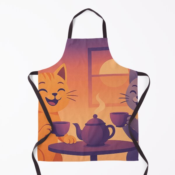 Item preview, Drinking tea with two cats designed and sold by Mauswohn.