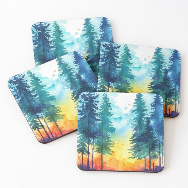 Item preview, Abstract Forest watercolor 3 designed and sold by SparroCreative.