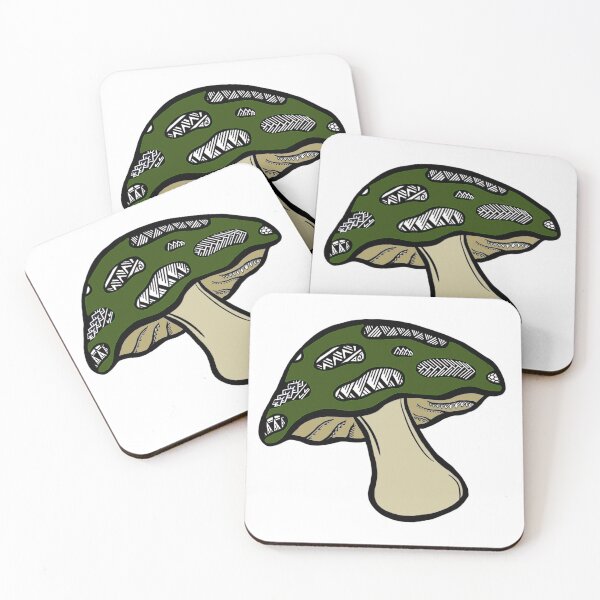 Item preview, Tribal Forest Green Mushroom designed and sold by Steeb757.