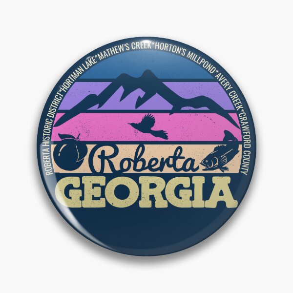 Item preview, Roberta Georgia Sunset Retro Vintage Local Pride Logo designed and sold by CRHPOD20.