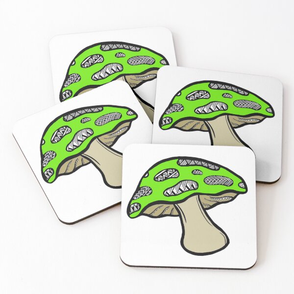 Item preview, Tribal Bright Green Mushroom designed and sold by Steeb757.