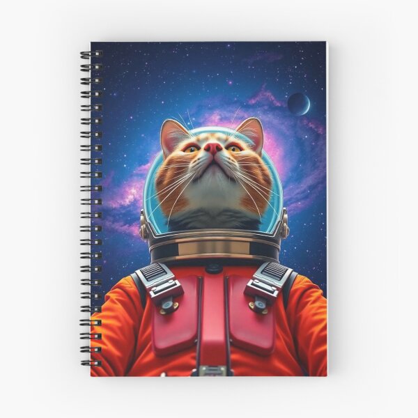 Item preview, "Space Cat in a Spacesuit — Retro-Futuristic Psychedelic Art" designed and sold by LaraKraft.
