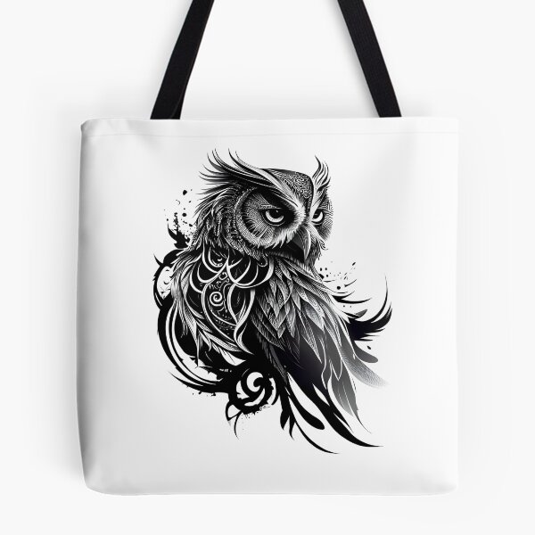 Item preview, Wise Owl Tribal Tattoo  designed and sold by ShadowAndSlate.
