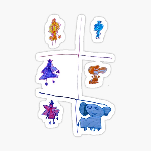 The Sun, The Cloud, The Monkey, The Elephant And The Fairies From The Land Of Bree Sticker