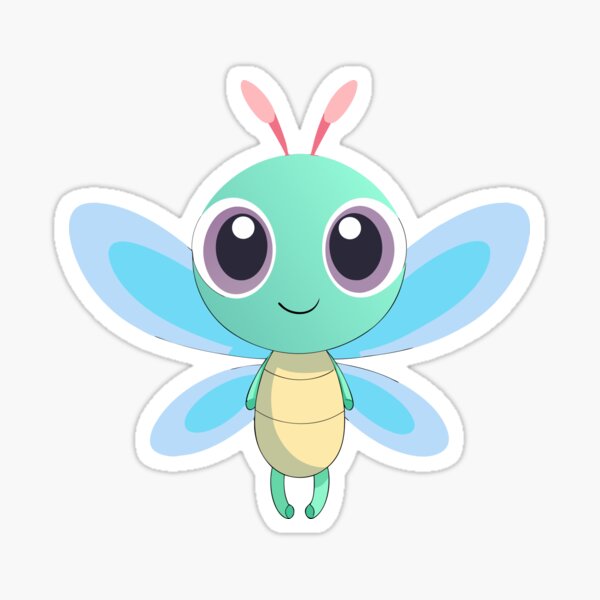Colorful baby dragonfly Sticker