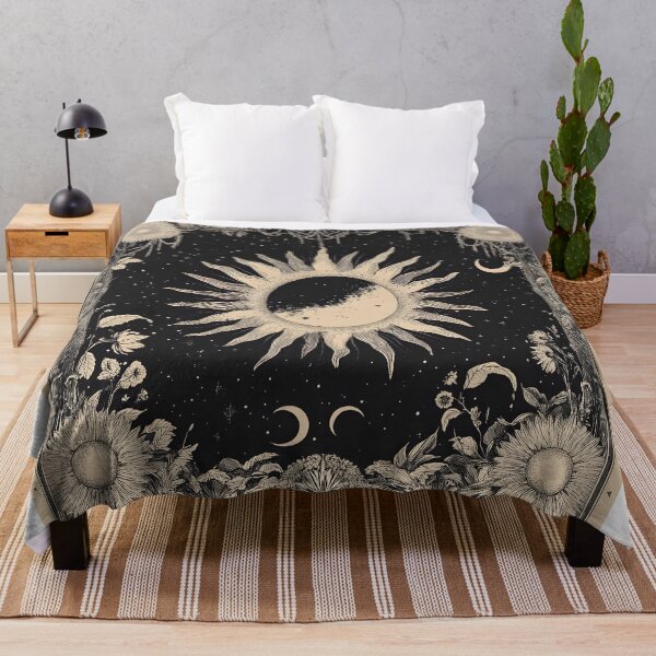 Item preview, Abstract Composition with Moon, Sun, and Botanical Motifs designed and sold by Kollibri.